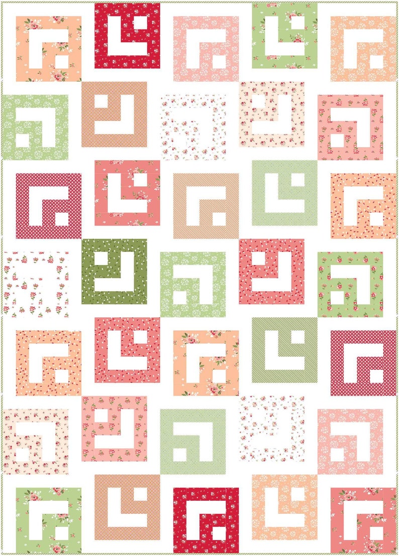 Digital PDF Pattern: Jelly Twist Quilt Pattern 5 sizes-easy precut jelly roll strips quilt pattern-very easy quick pdf yardage quilt pattern image 5