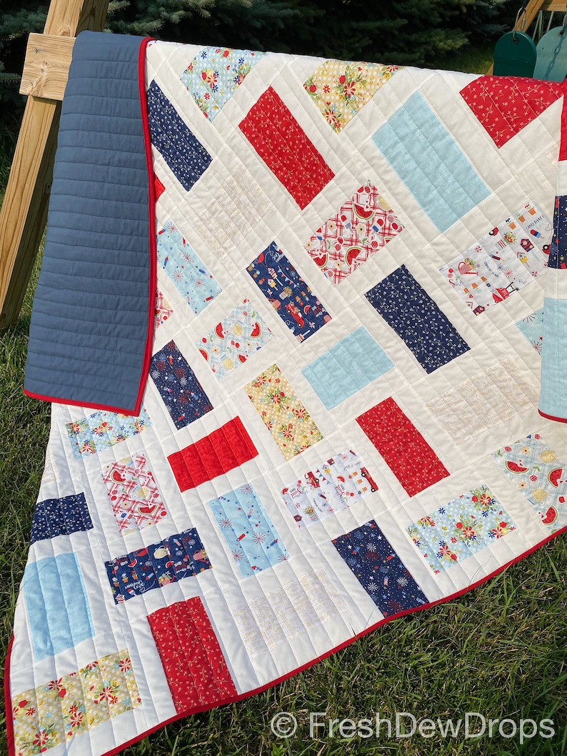 Digital PDF Pattern: Simply Done Quilt Pattern 5 sizes-layer cake fat quarter eighth quilt pattern-very simple easy quick quilt pattern image 4