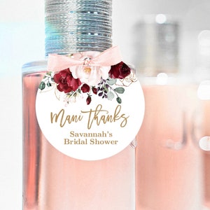 Mani-thanks Bridal Shower Favor Tags, Printable Bridal Shower Favor Tag ...