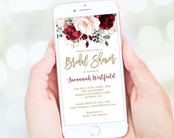 Digital Bridal Shower Invitation Template Textable Phone - Etsy