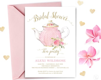 bridal shower tea etsy tea party bridal shower invites