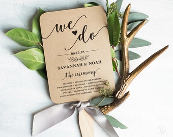 Wedding Fans Printable Wedding Fan Program Template Fan Etsy