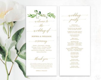 printable wedding program template colorful boho floral etsy downloadable wedding program templates
