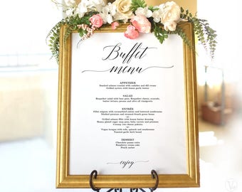 pic Menu Cards For Buffet wedding buffet menu etsy