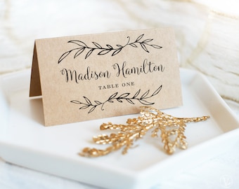 Wedding Place Cards Wedding Place Card Template With Etsy