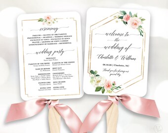 wedding program fan etsy wedding program fans cheap