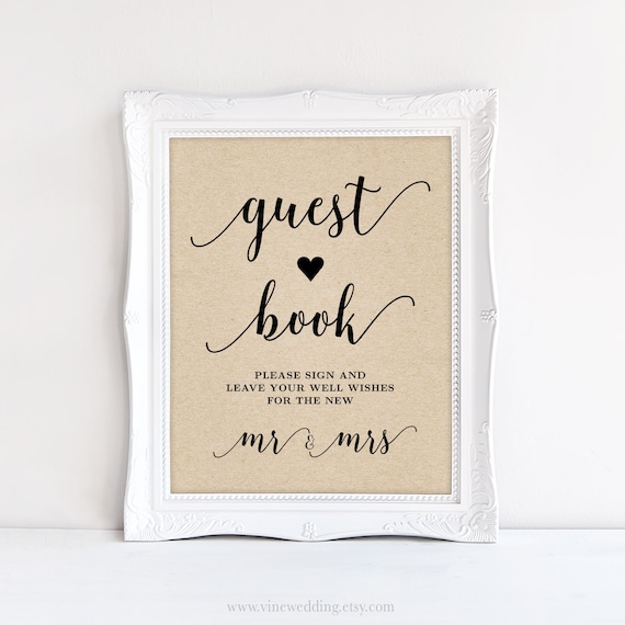 Papercraft Craft Supplies & Tools Wedding signage DIY Guest book sign