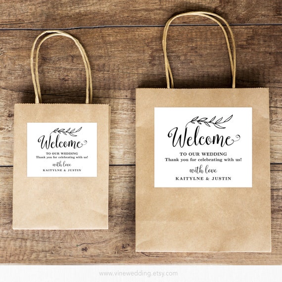 Wedding Welcome Bag Tag Templates Printable Welcome Tag 