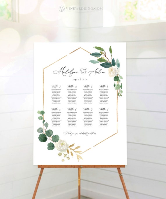 Seating Chart Template Etsy