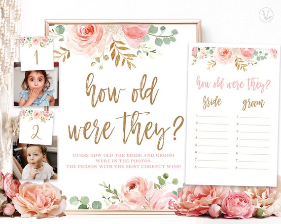 How Old Were They How Old Was the Bride and Groom Printable - Etsy