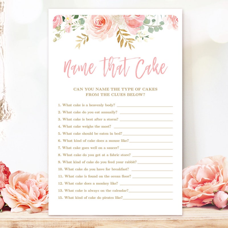 Name That Cake Game - Etsy
