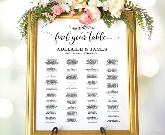 Wedding Seating Chart Poster Template