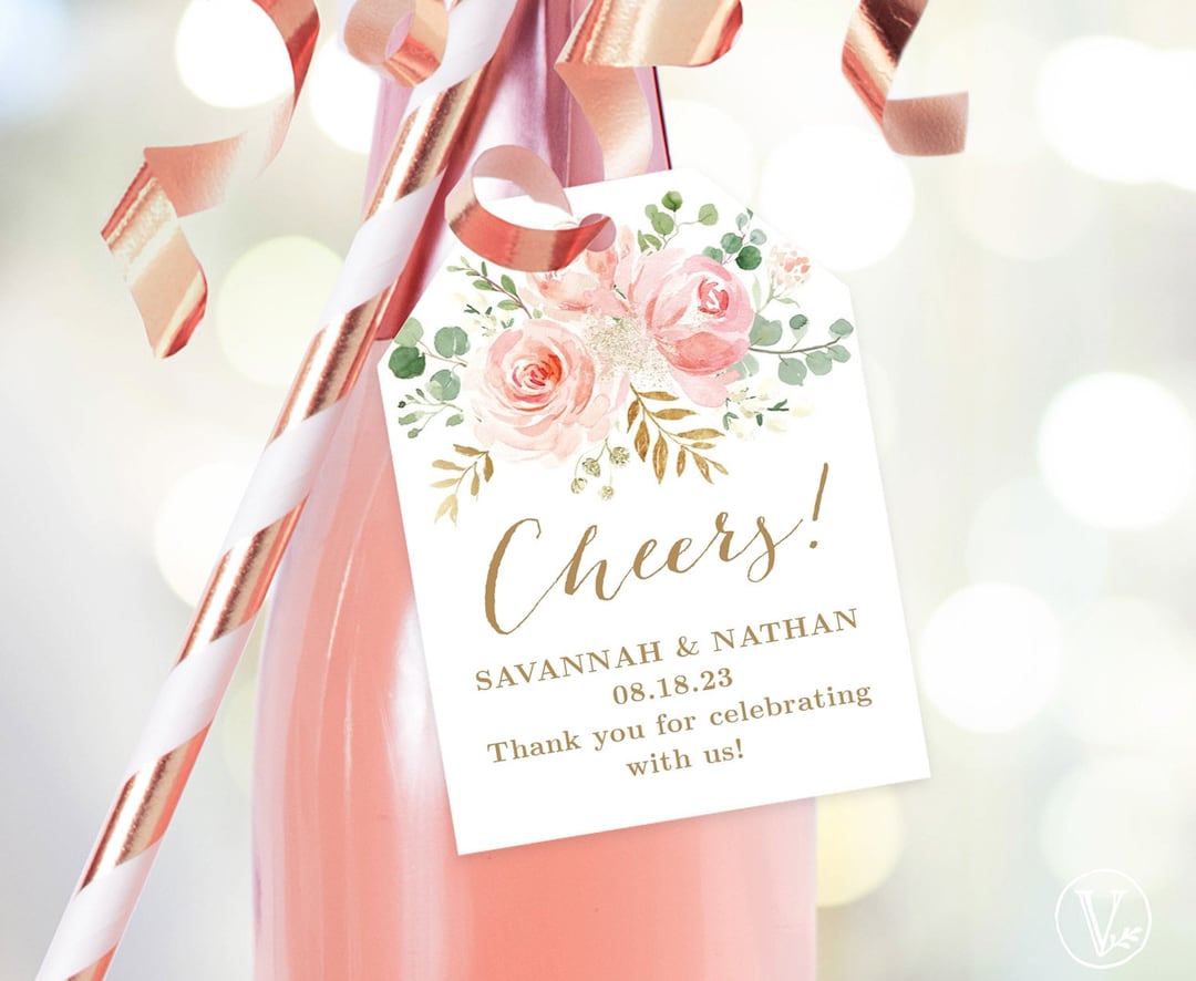 Free Printable Wedding Champagne Tags