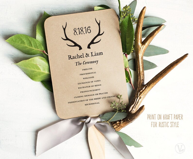Wedding Fans Wedding Fan Program Template Diy Wedding Etsy