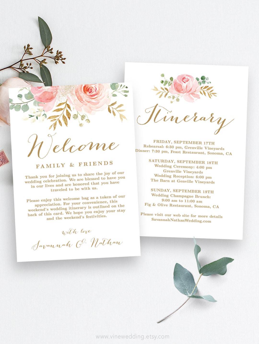 Image 4 for Wedding Welcome Note Template