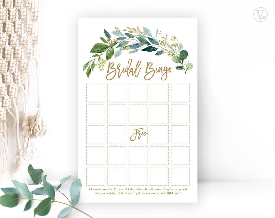 Bingo Bridal Shower Game, Printable Bridal Party Games, Bridal Shower ...