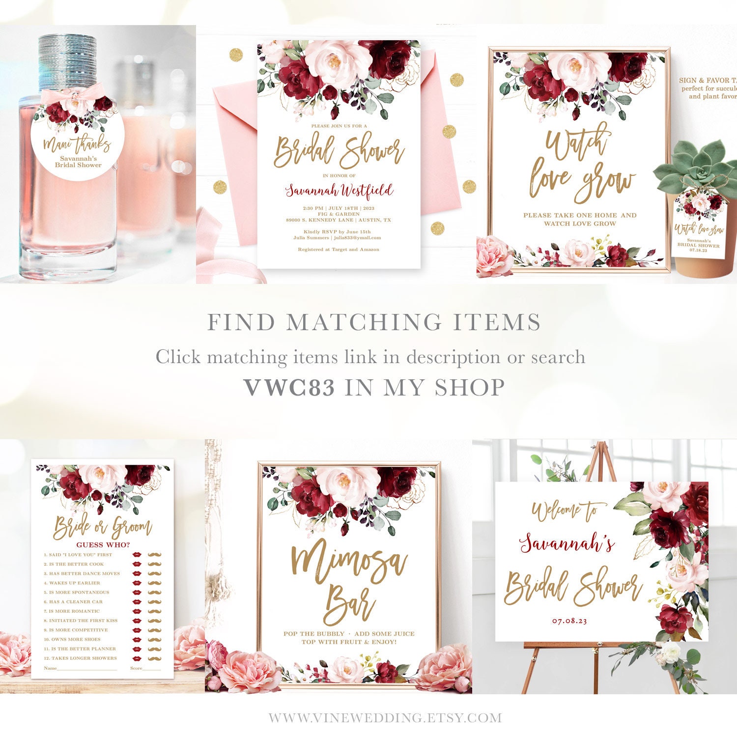 Printable Name Labels Bridal Name Tags Bridal Shower Etsy