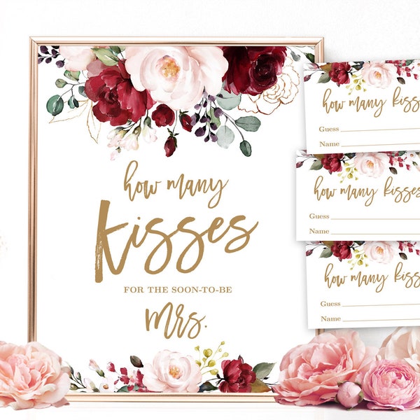 How Many Kisses for the Soon to Be Mrs - Etsy