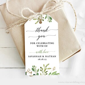 Wedding Favor Tags, Editable, Printable Wedding Favor Tag Template ...