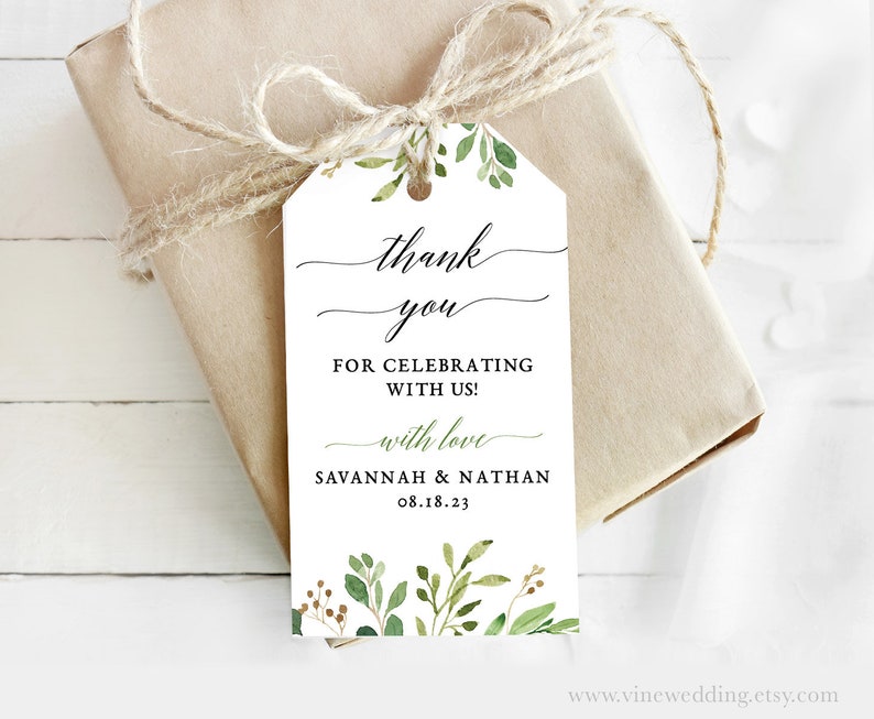 Wedding Favor Tags Editable Printable Wedding Favor Tag | Etsy
