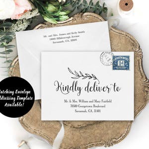 Wedding Reception Invitation Template, Rustic Wedding Reception Invitation Card, Kraft, Vintage, VW01 image 6