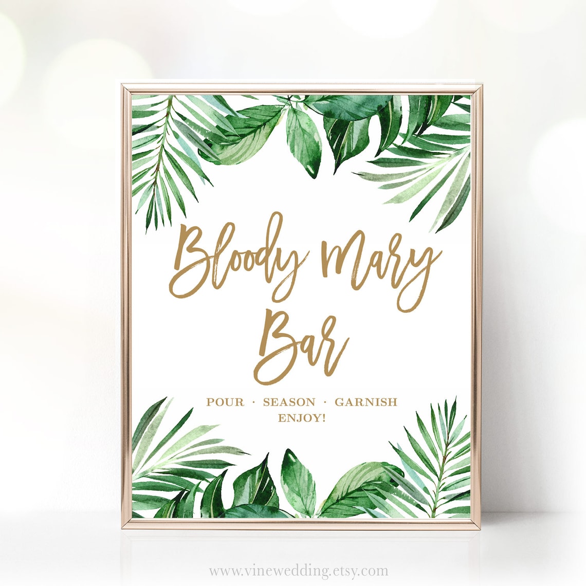 Bloody Mary Bar Sign Printable Bloody Mary Bar Sign Bridal - Etsy