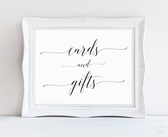 Printable Cards and Gifts Sign Wedding Gifts Sign Cards and | Etsy