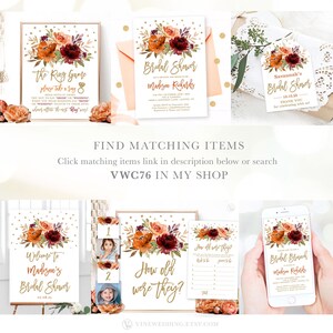Fall in Love Sign, Printable Autumn Table Decor Sign, Bridal Shower, Wedding, Fall, Autumn ...