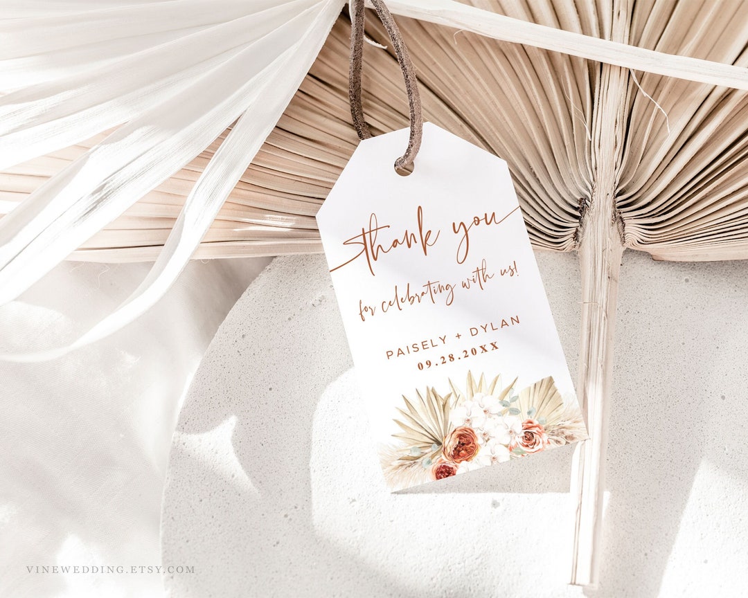 Wedding Favor Tag Template, Printable Wedding Favor Tag Template ...