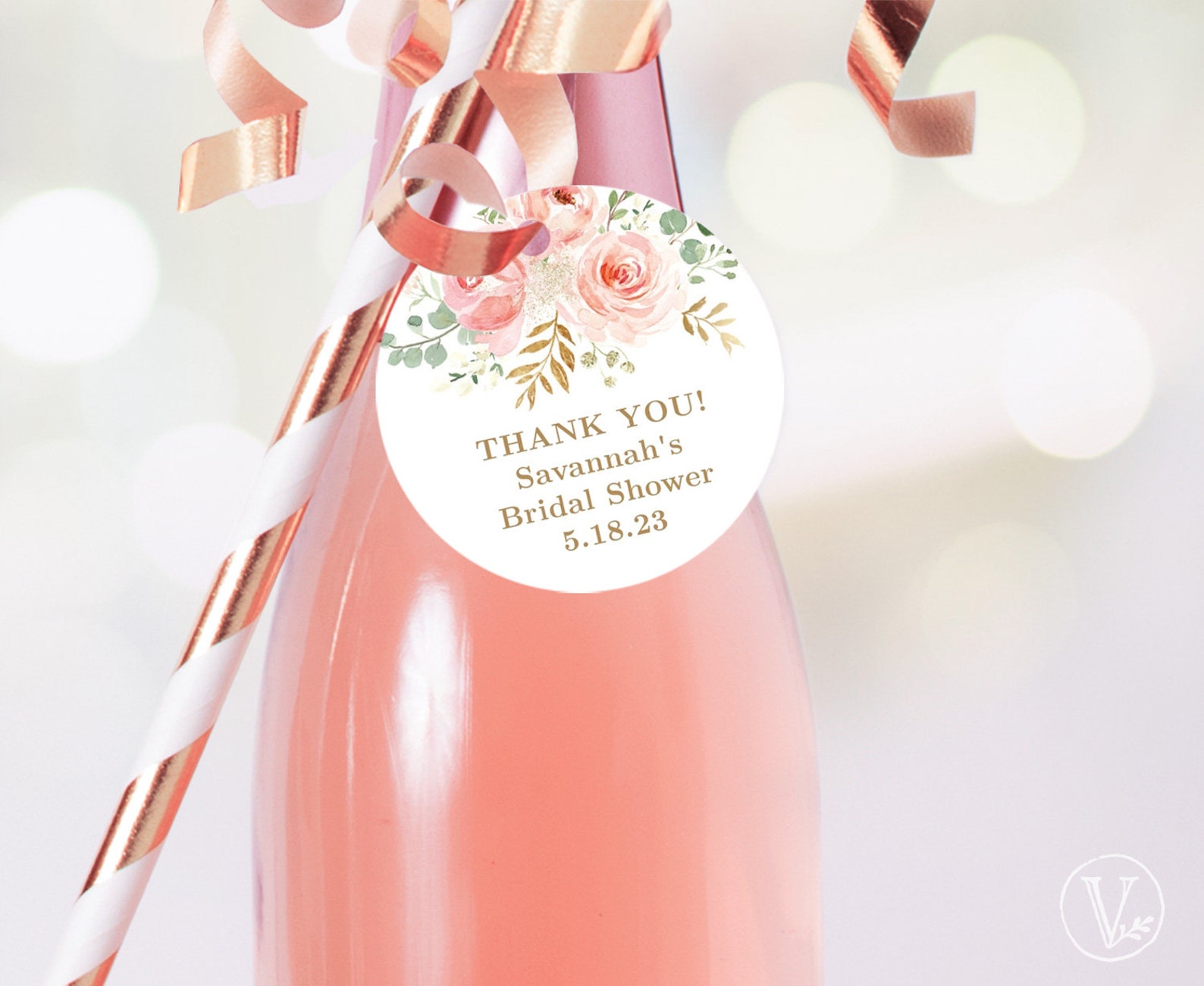 Bridal Shower Favor Tags Printable Favor Tag or Label | Etsy