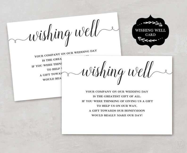 Wishing Well Card Template Printable Wishing Well Card DIY - Etsy Australia