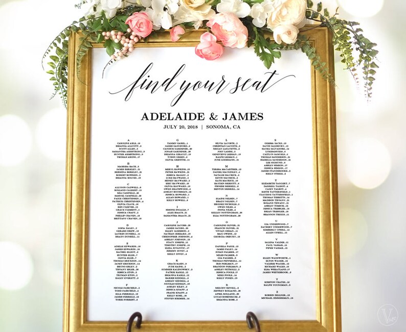 Wedding Seating Chart Sign