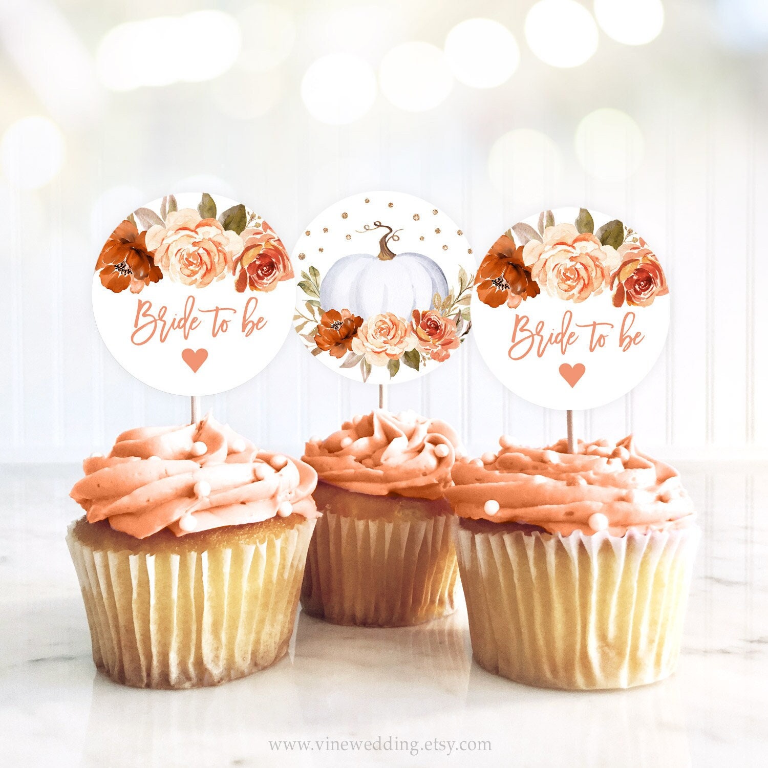 24 Stück Bride To Be Cupcake-Topper – Glitzer Herz, „Miss To Mrs“, Roségold – Für Hochzeit, Brautdusche & Junggesellinnenabschied