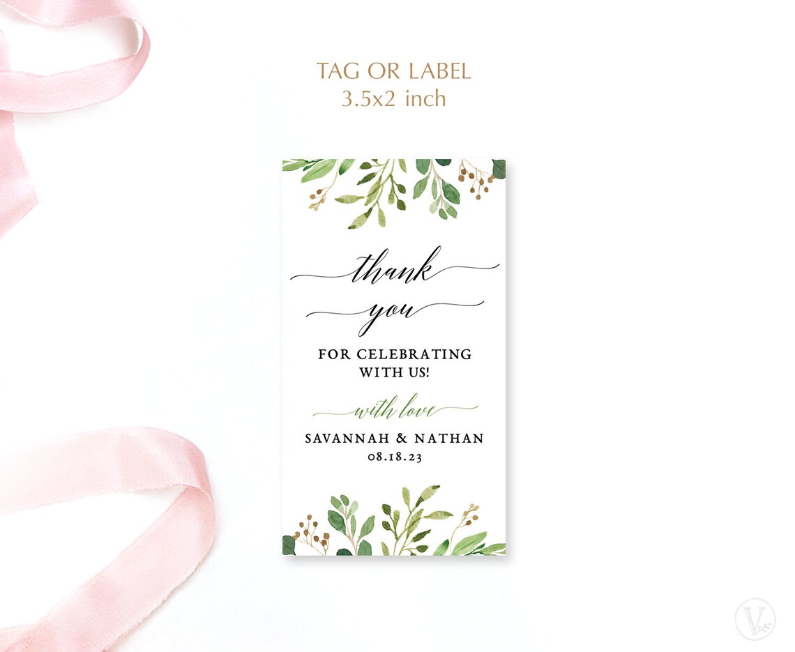 Wedding Favor Tags Editable Printable Wedding Favor Tag | Etsy