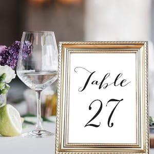 Printable Wedding Table Numbers 1–40, Wedding Table Numbers, INSTANT DOWNLOAD, 5x7 and 4x6 sizes, TN01