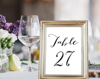 Printable Wedding Table Numbers 1–40, Wedding Table Numbers, INSTANT DOWNLOAD, 5x7 and 4x6 sizes, TN01