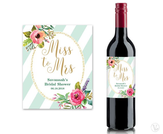 bridal shower wine labels printable wine bottle label etsy printable wine bottle labels
