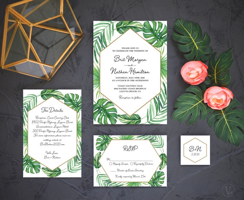 Innovative Tropical Wedding day Invitation, Printable Wedding ceremony Invitation Template Fixed, Tropical Wedding ceremony, Seashore Wedding ceremony, TROPICAL LUXE graphic relating to Etsy Wedding Invitations Printable titled Impressive Tropical Marriage ceremony Invitation, Printable Wedding day Invitation Template Mounted, Tropical Wedding ceremony, Beach front Wedding day, TROPICAL LUXE