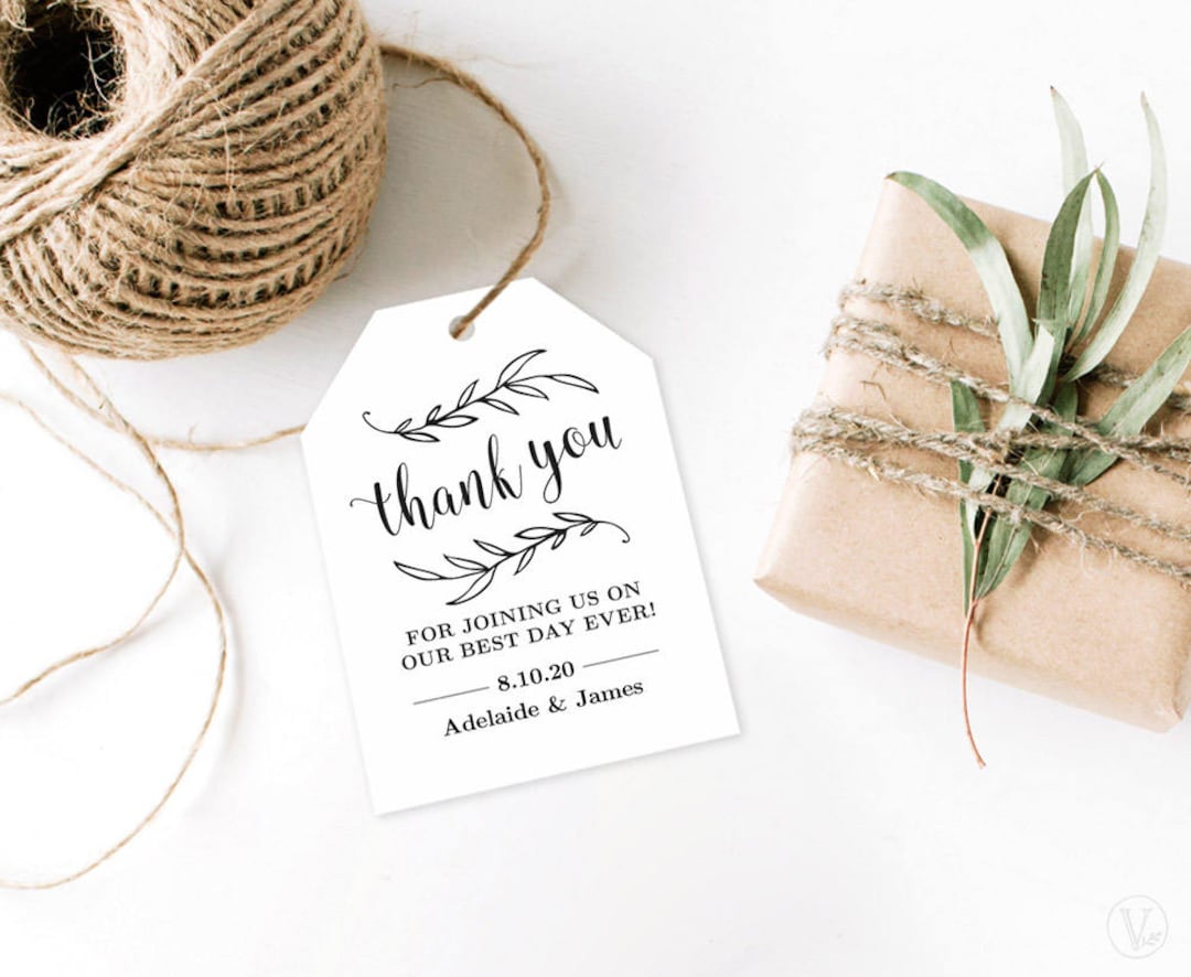 Wedding Favor Tags, Printable Wedding Favor Tag Template, Favor Tags ...