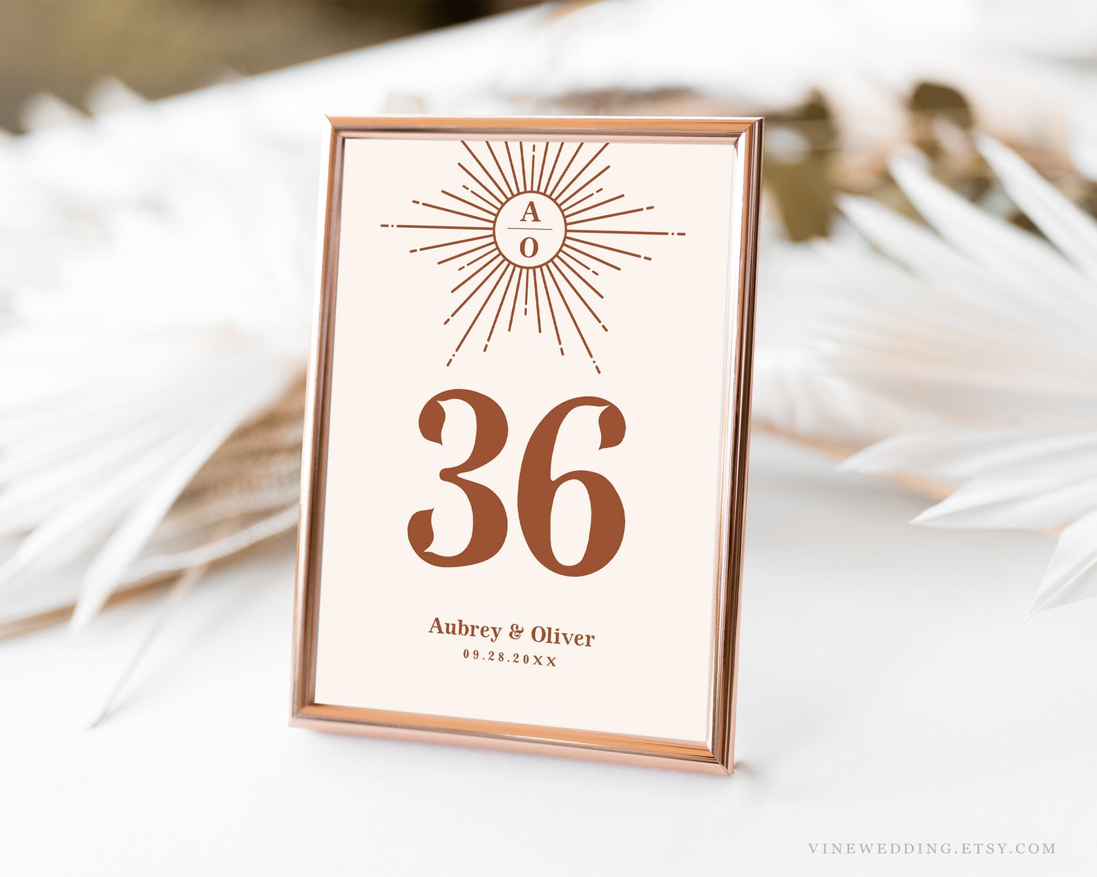 Wedding Table Number Template, Printable Wedding Table Numbers ...