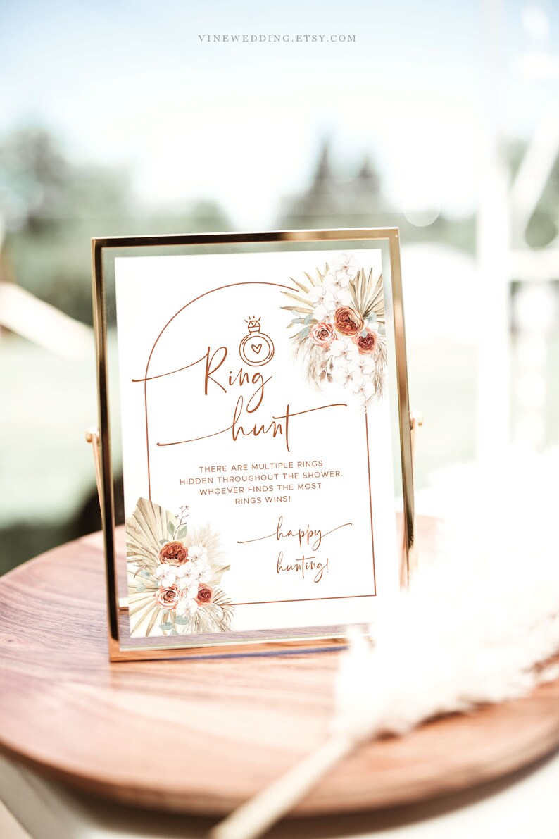 Ring Hunt Bridal Shower Game Sign Printable Bridal Shower - Etsy