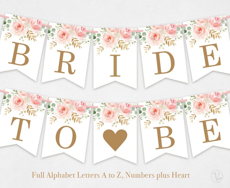 printable wedding banners full alphabet numbers heart etsy