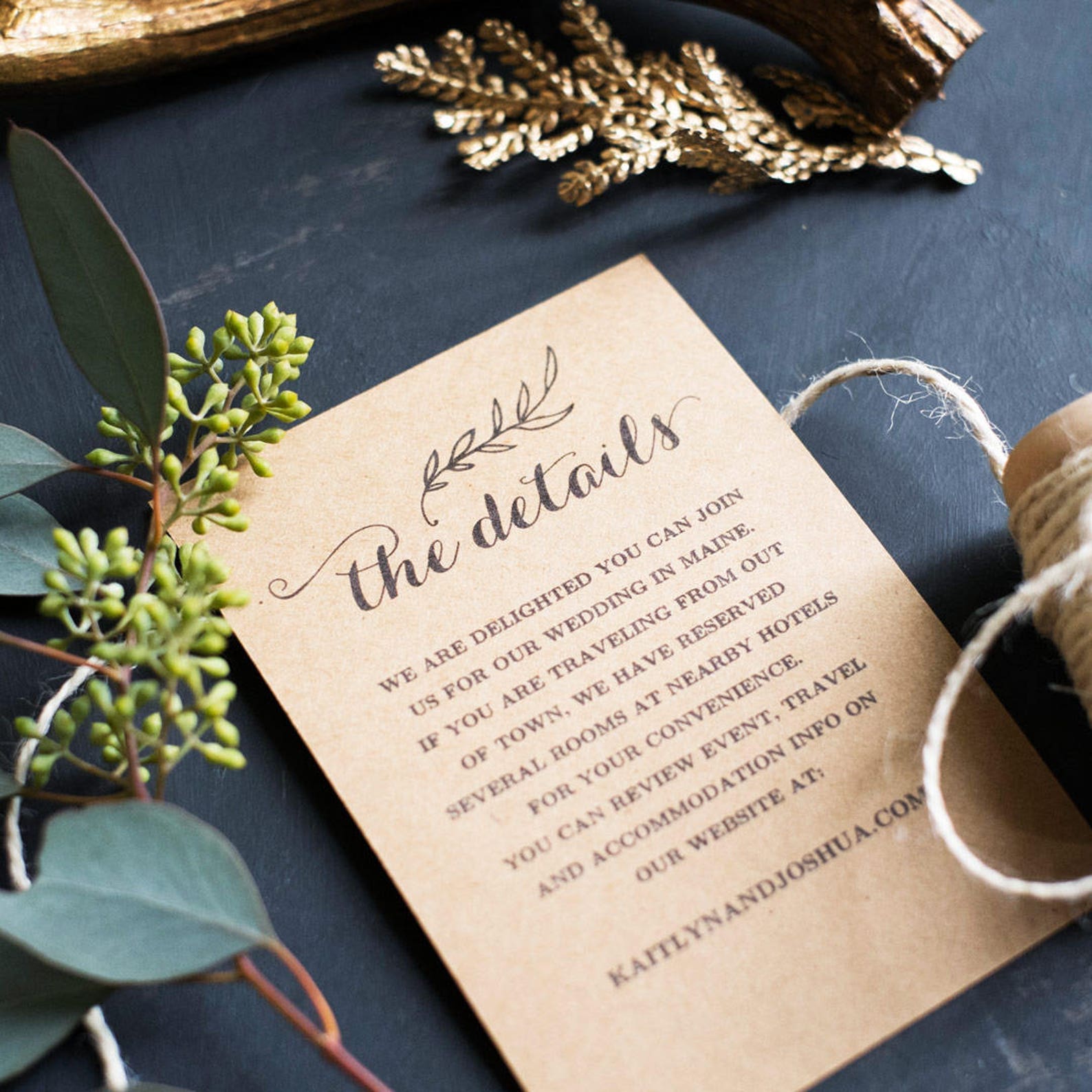 Vintage Wedding Invitation Rustic Wedding invitation Set Etsy