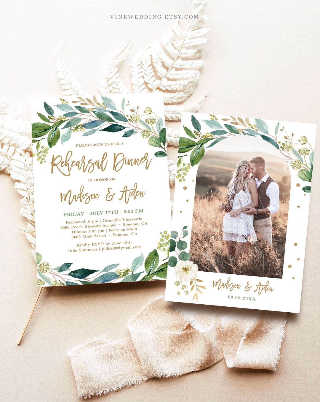 Rehearsal Dinner Invitation Template, Editable, Printable Rehearsal ...