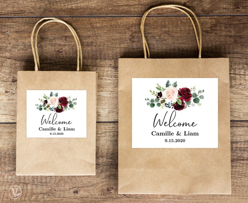 Wedding Bag Label Template Printable Box Etsy