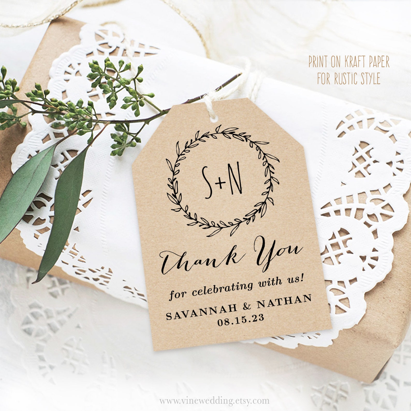 Wedding Favor Tag Template Printable Wedding Favor Tags | Etsy
