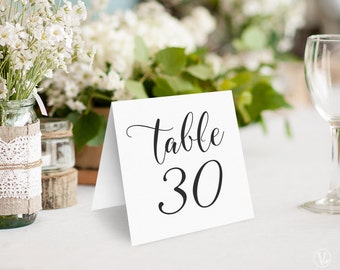 Wedding Table Numbers 1–40 , Tented Table Numbers, Printable Wedding Table Numbers, INSTANT DOWNLOAD, 5x5 Folded, TN04
