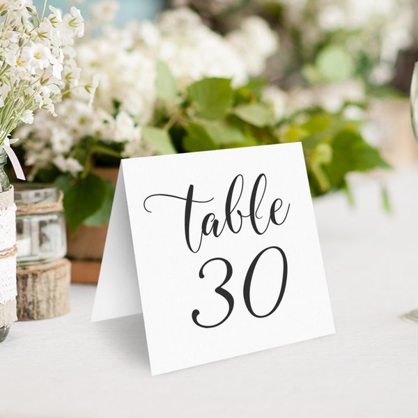 Wedding Table Numbers 1–60 , Tented Table Numbers, Printable Wedding Table Numbers, INSTANT DOWNLOAD, 5x5 Folded, TN04