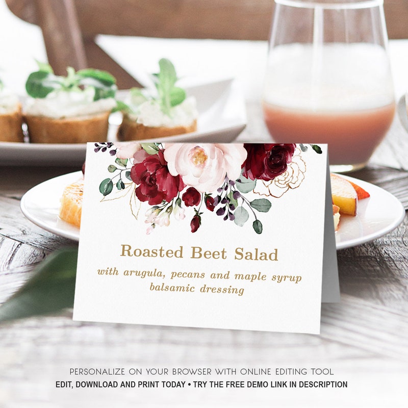 Buffet food name tags