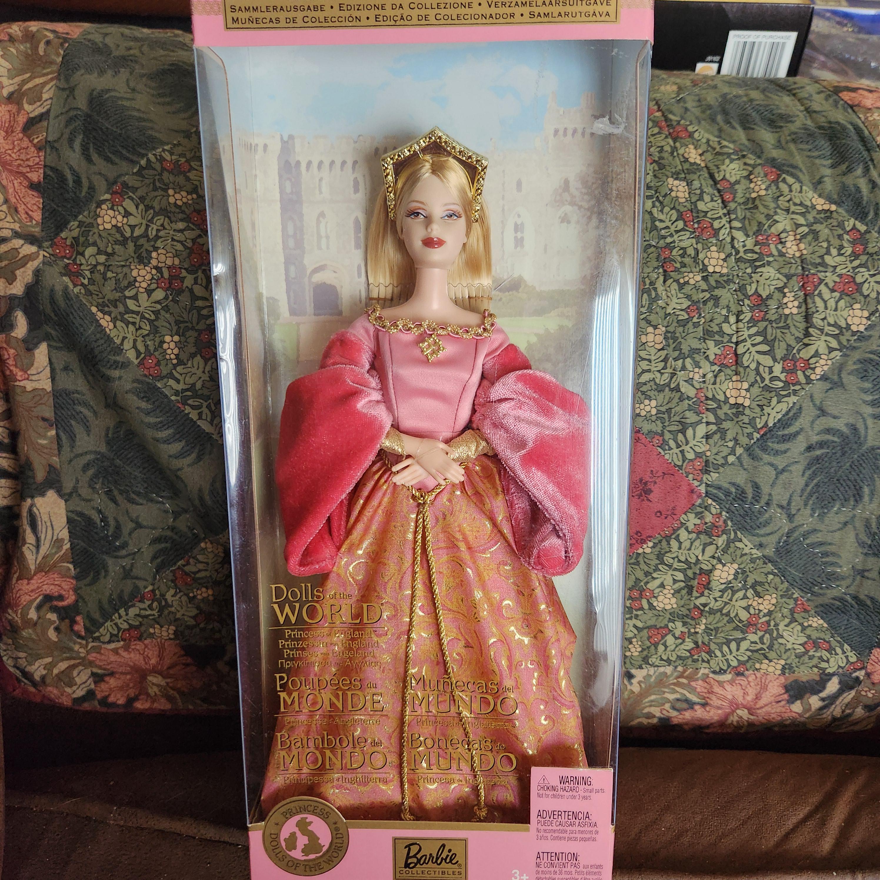 chinese dress ladies 1998 Royal Princess Pink Dress Black Hair Barbie – Sell4Value main image 1